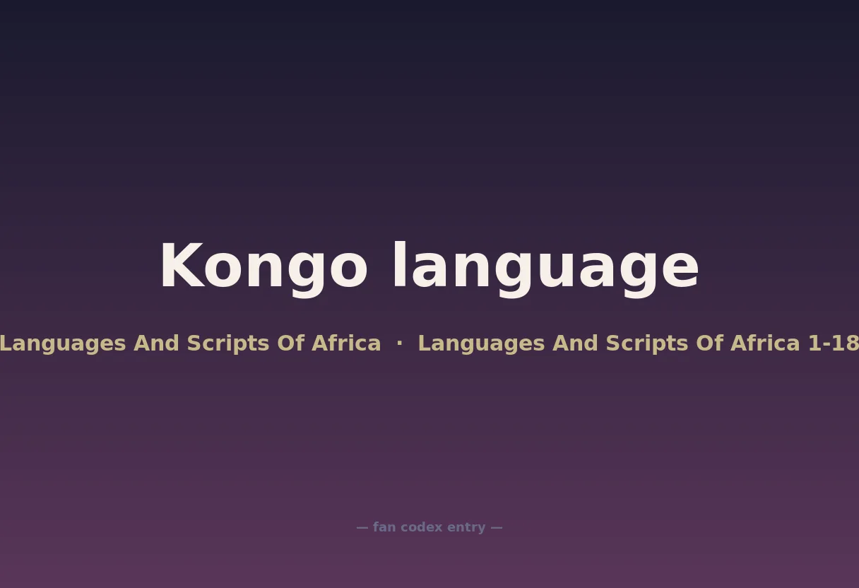 Kongo language