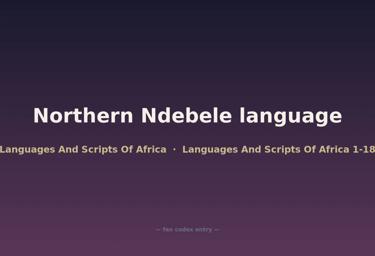 Northern Ndebele language