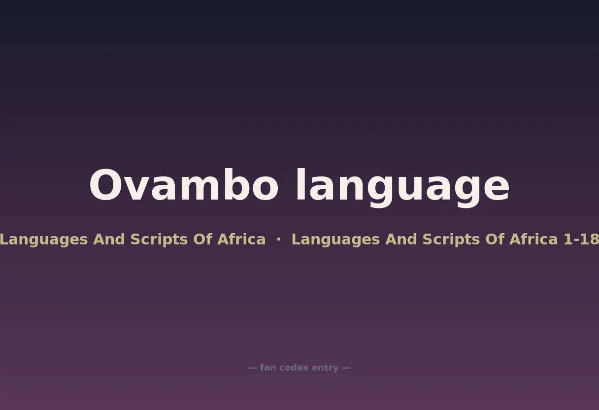Ovambo language