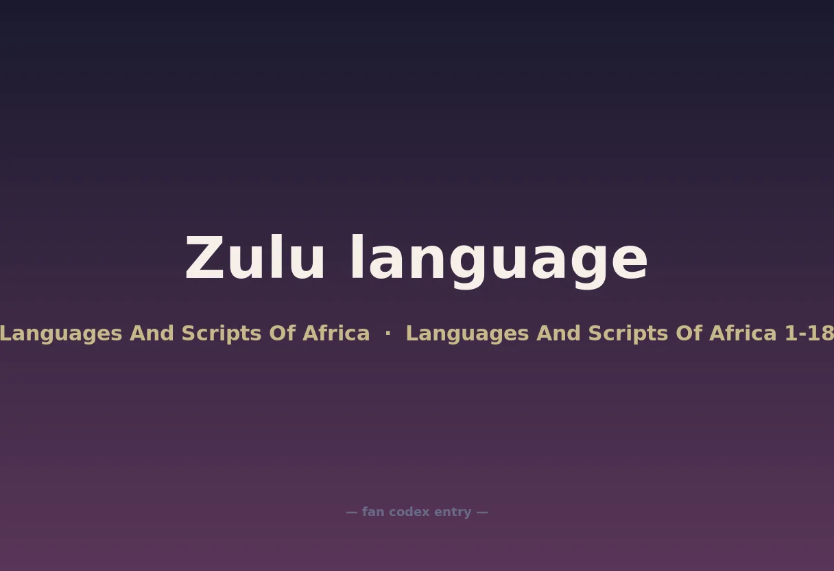 Zulu language